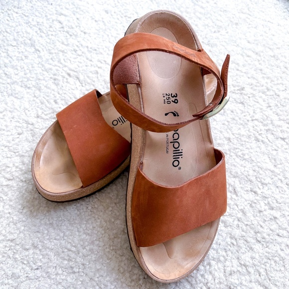 Birkenstock Shoes - Birkenstock | Papillio Glenda Nubuck Leather Pecan; size 39